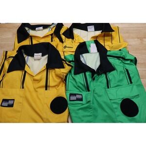 USSF Soccer Referee Jersey Set of 4 Mens M Official Sports Green Yellow Lot